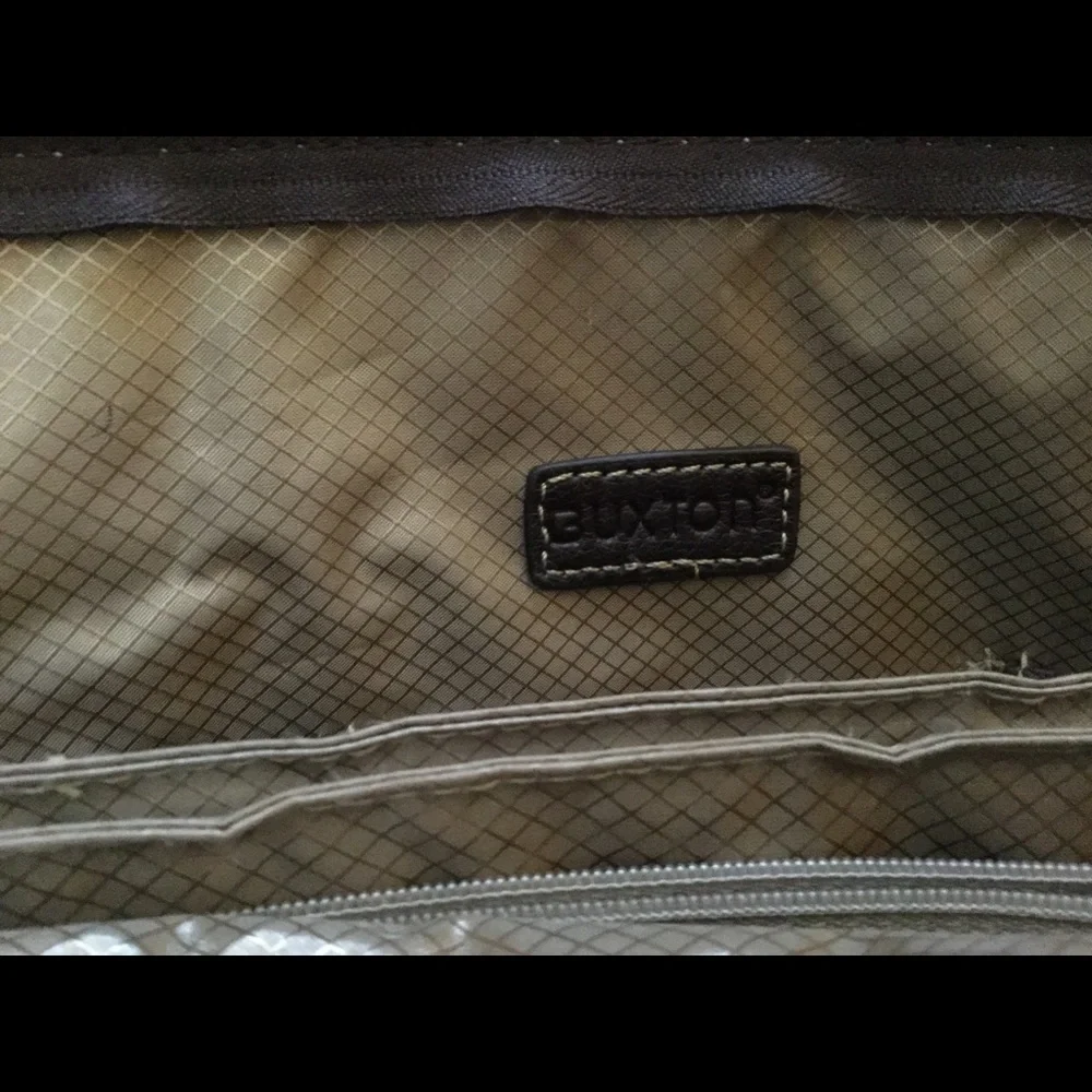 Buxton brown messenger bag laptop travel cary on commute bag unisex